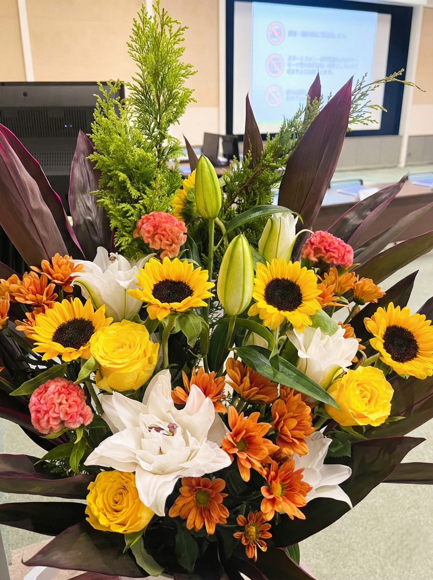 会場花アレンジ オープン記念送料無料(大阪府内のみ)