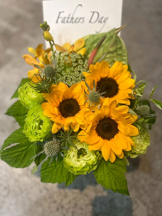 父の日向日葵のアレンジ