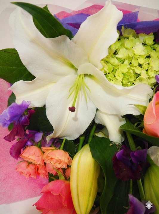 白百合入り花束