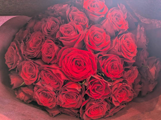 赤バラ108本花束　オープン記念送料無料（大阪府内のみ）