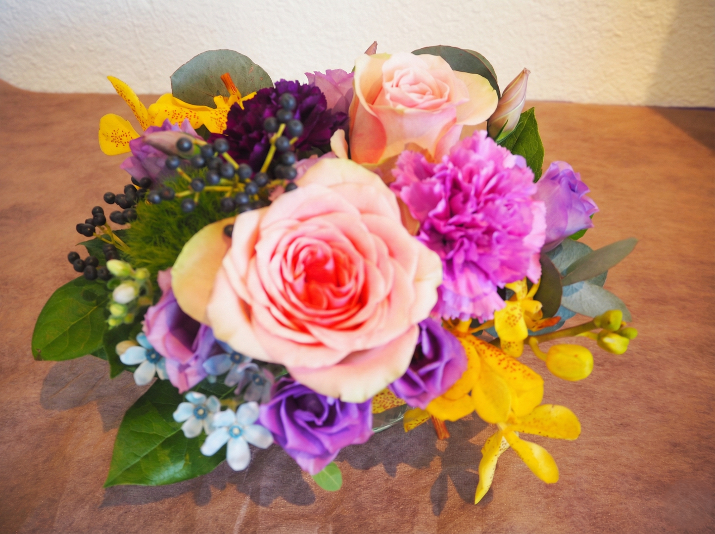 紫、ピンクのアレンジ