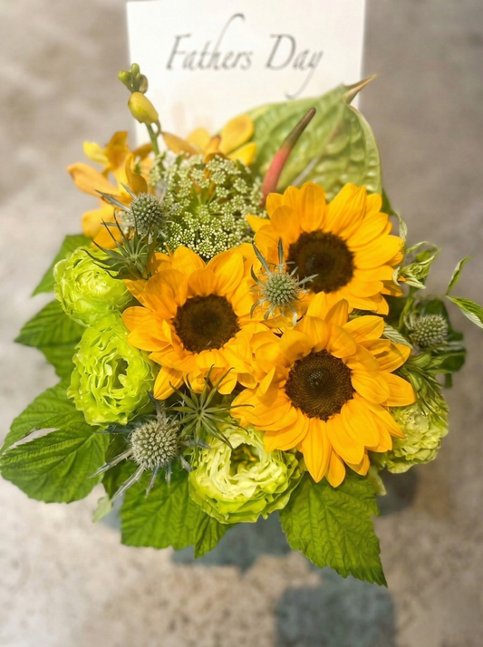 父の日向日葵のアレンジ