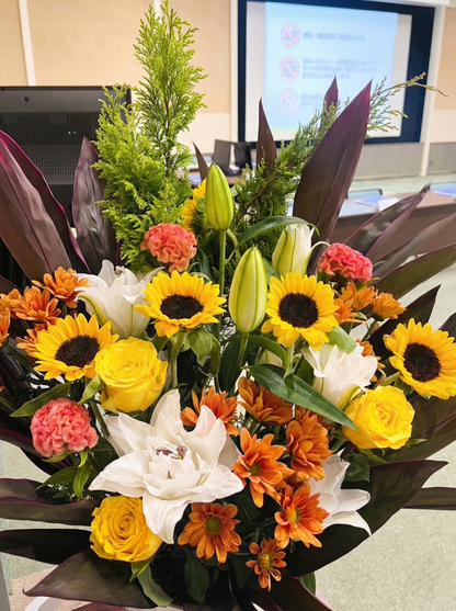 会場花アレンジ　オープン記念送料無料（大阪府内のみ）