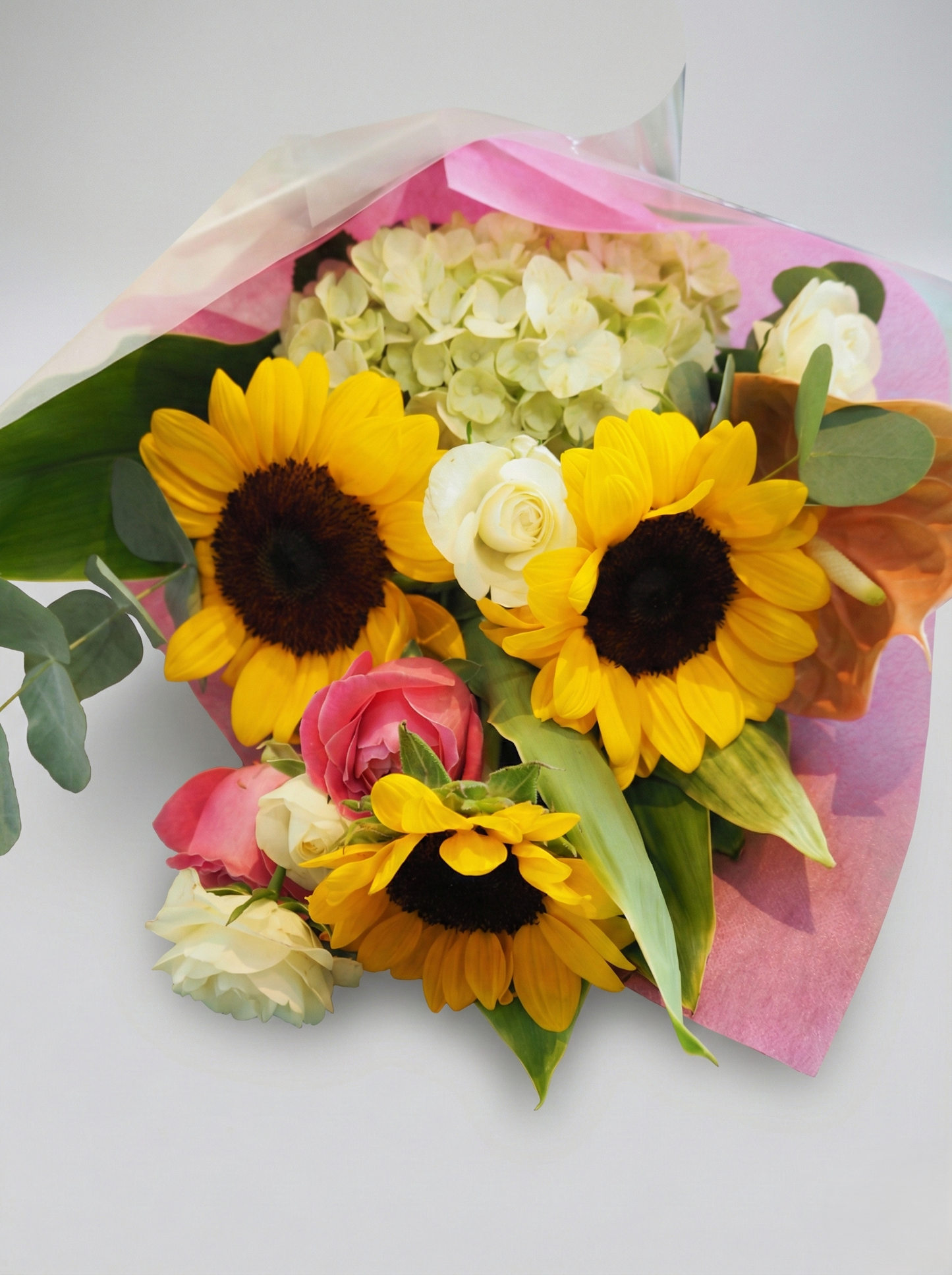 向日葵のかわいい花束