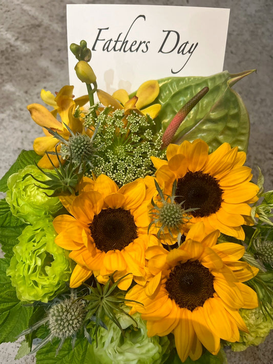 父の日向日葵のアレンジ