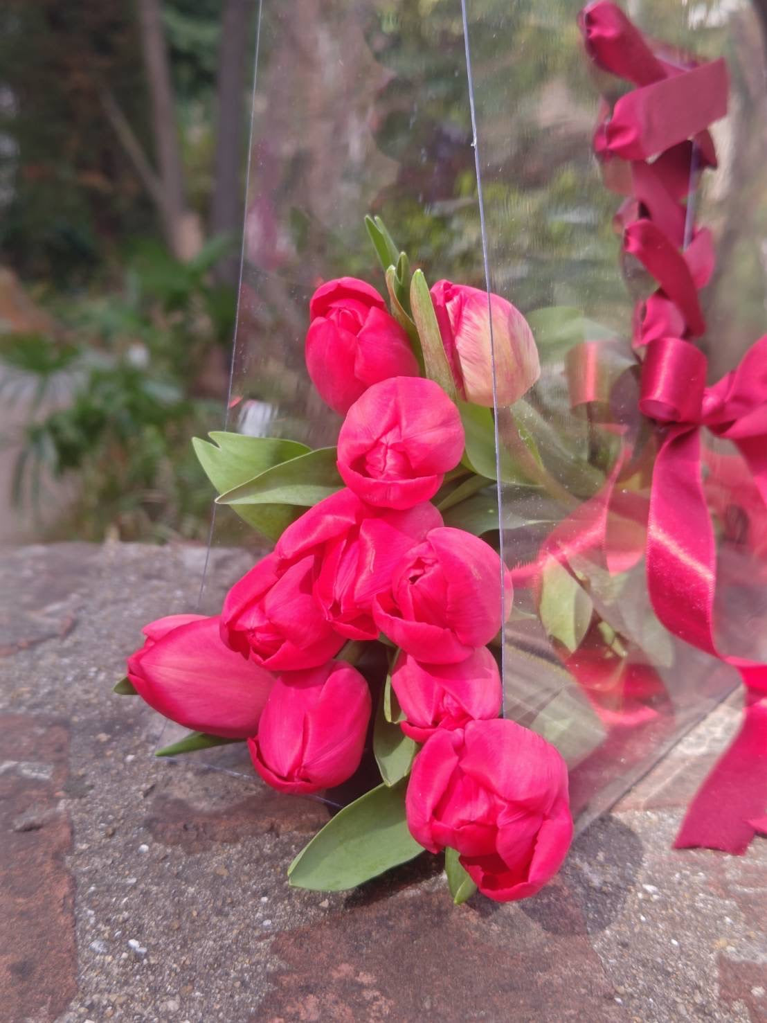 【母の日】クリアバックと花10本