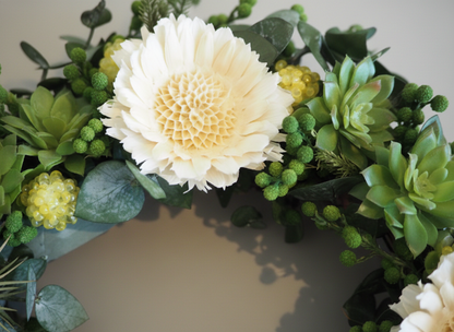 多肉植物のリース