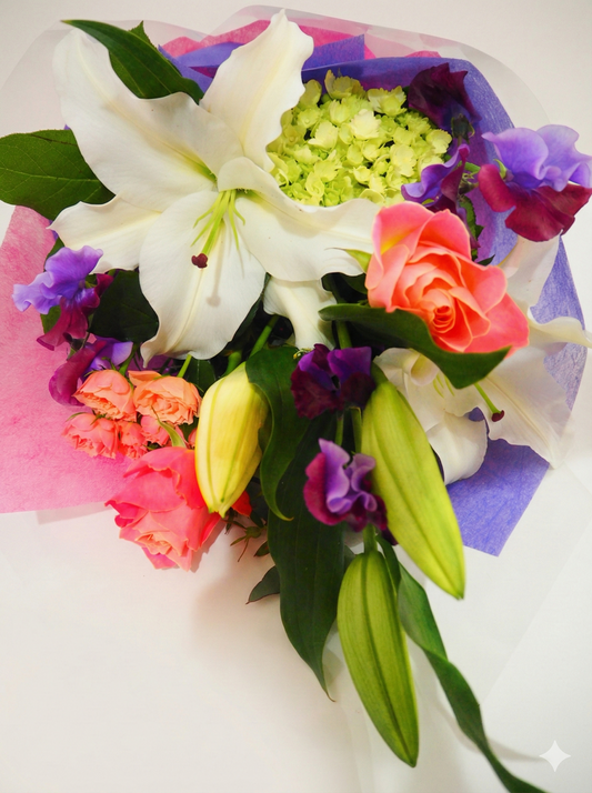 白百合入り花束